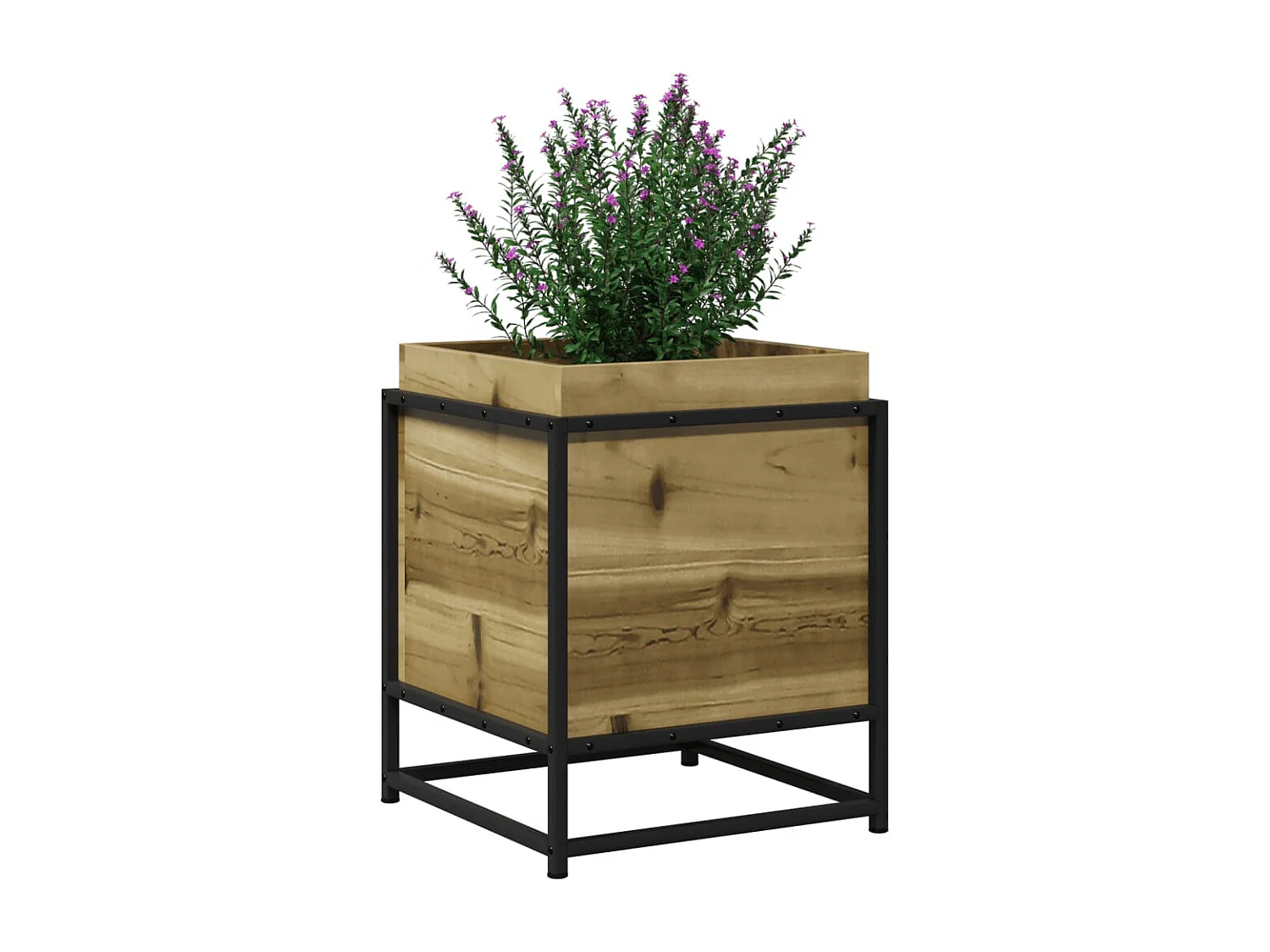 Fioriera da Giardino 40x40x50 cm in Legno di Pino Impregnato