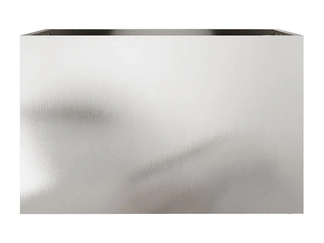 Jardinière argenté 62x40x39 cm acier inoxydable