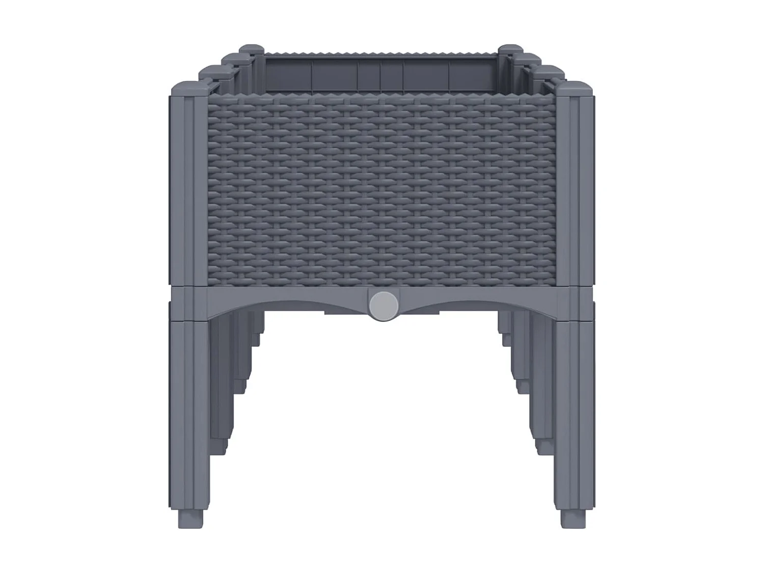 Fioriera da Giardino con Gambe Grigio Blu 120x40x42 cm in PP