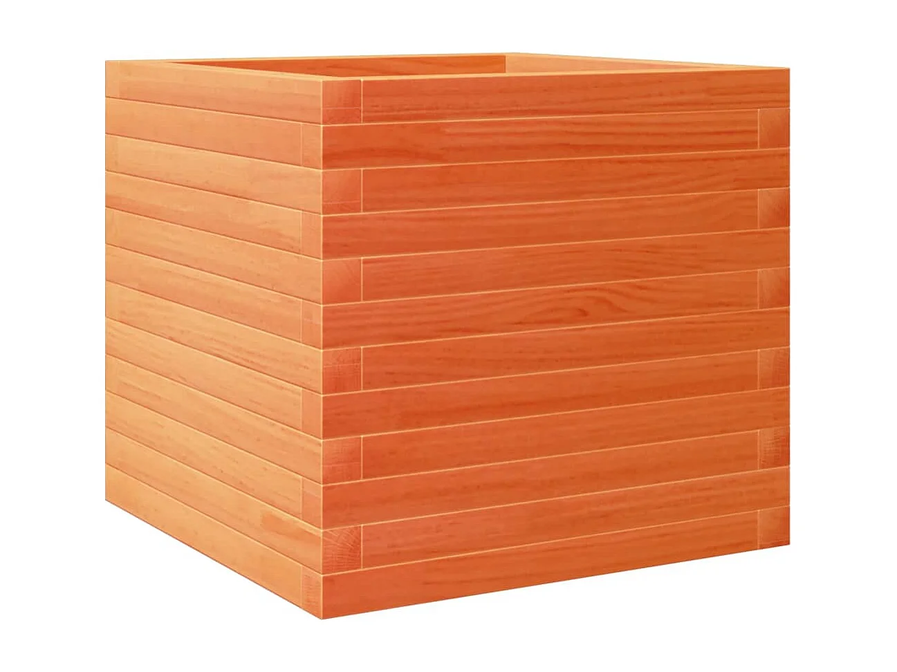 Fioriera Giardino Marrone Cera 50x50x45,5cm Legno Massello Pino