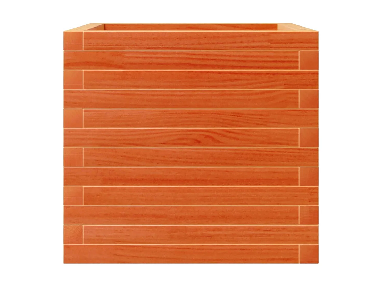 Fioriera Giardino Marrone Cera 50x50x45,5cm Legno Massello Pino