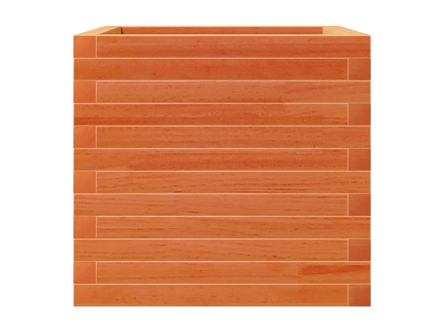 Pflanzkübel Wachsbraun 50x50x45,5 cm Massivholz Kiefer