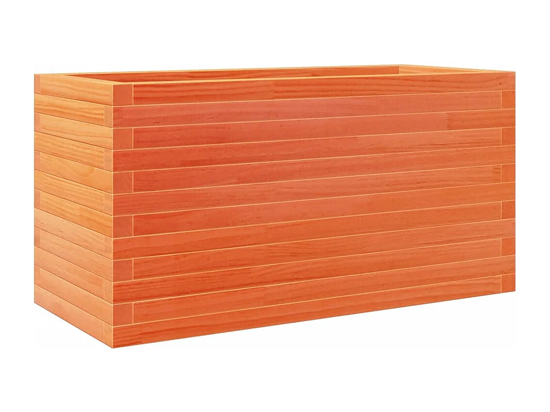 Jardinière cire marron 90x40x45,5 cm bois de pin massif