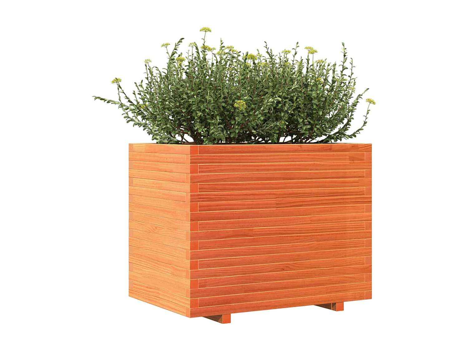 Jardinière cire marron 90x60x72,5 cm bois de pin massif