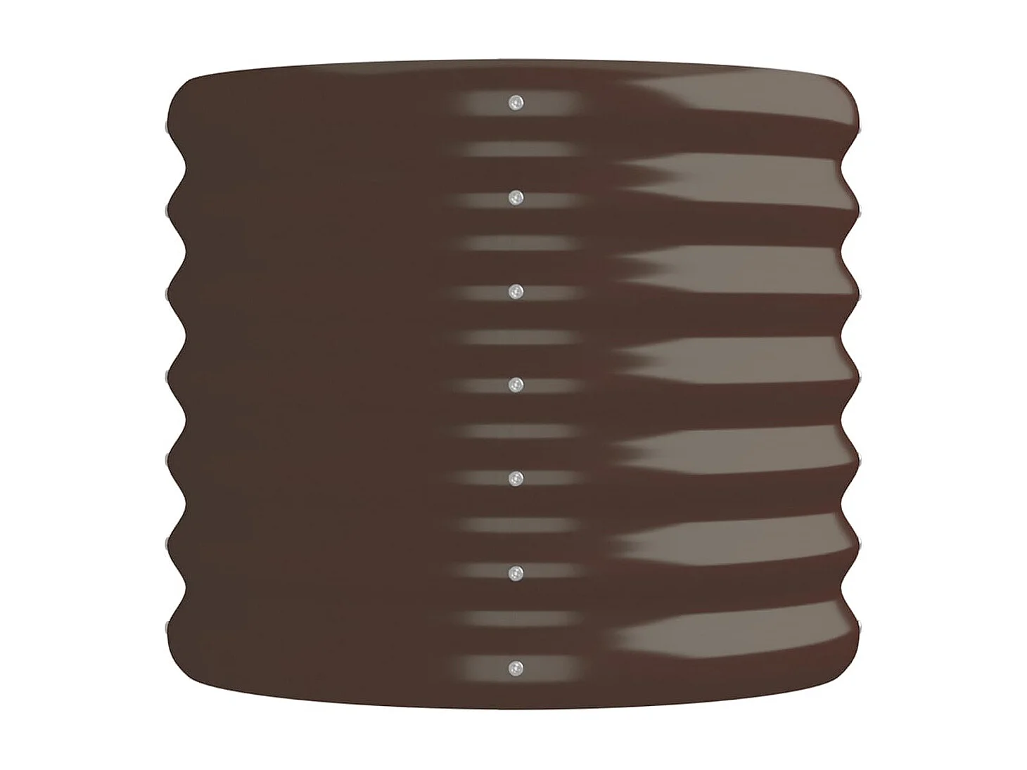 Canteiro elevado jardim 152x40x36cm aço revestido a pó castanho