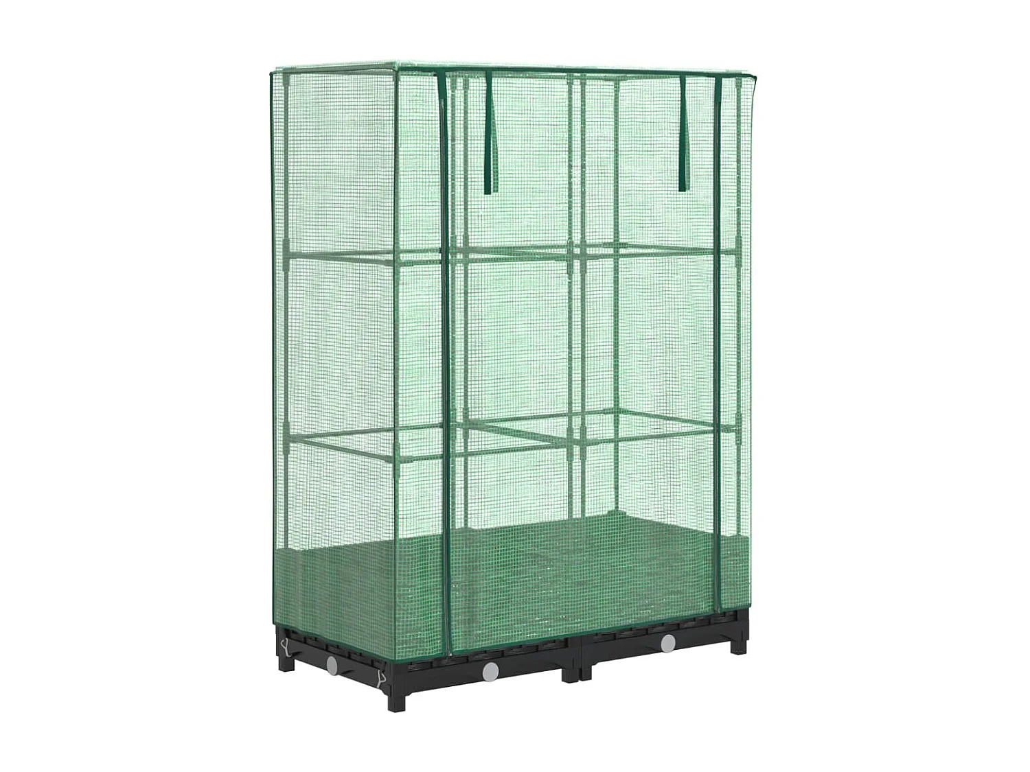 Hochbeet mit Gewächshaus-Aufsatz Rattan-Optik 80x40x123 cm