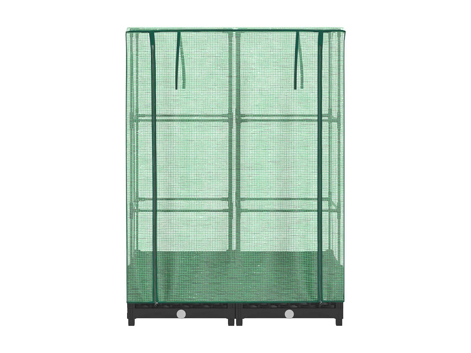 Hochbeet mit Gewächshaus-Aufsatz Rattan-Optik 80x40x123 cm