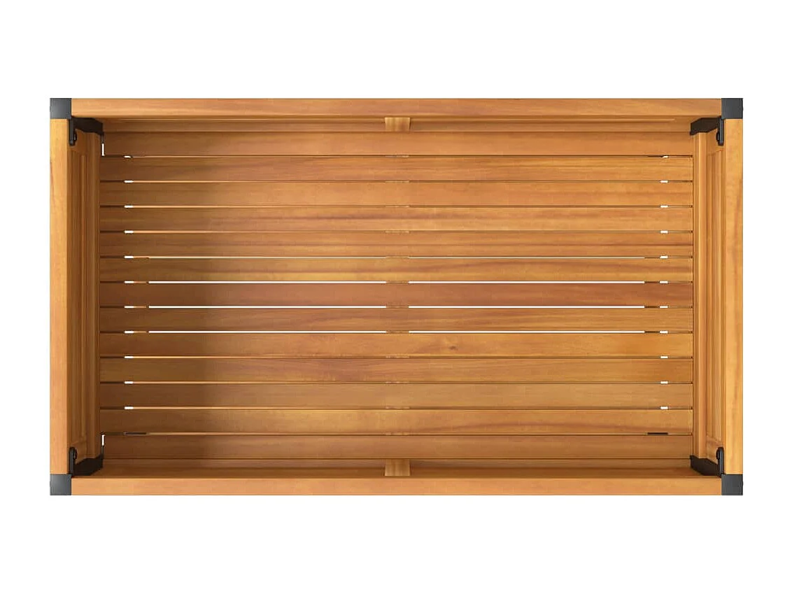 Jardinière et étagère 80x45x80 cm bois massif d'acacia et acier