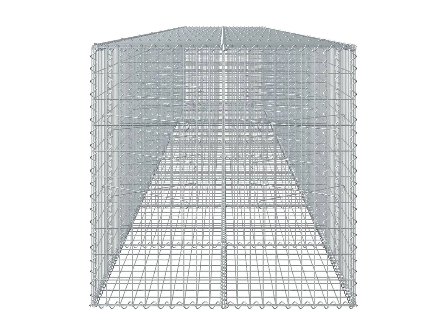 Gabione mit Deckel 900x100x100 cm Verzinktes Eisen