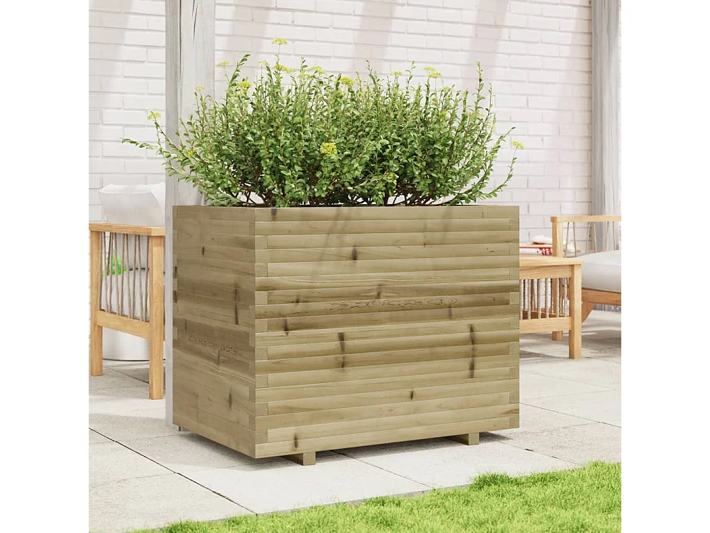 Jardinera madera de pino impregnada 90x60x72,5 cm