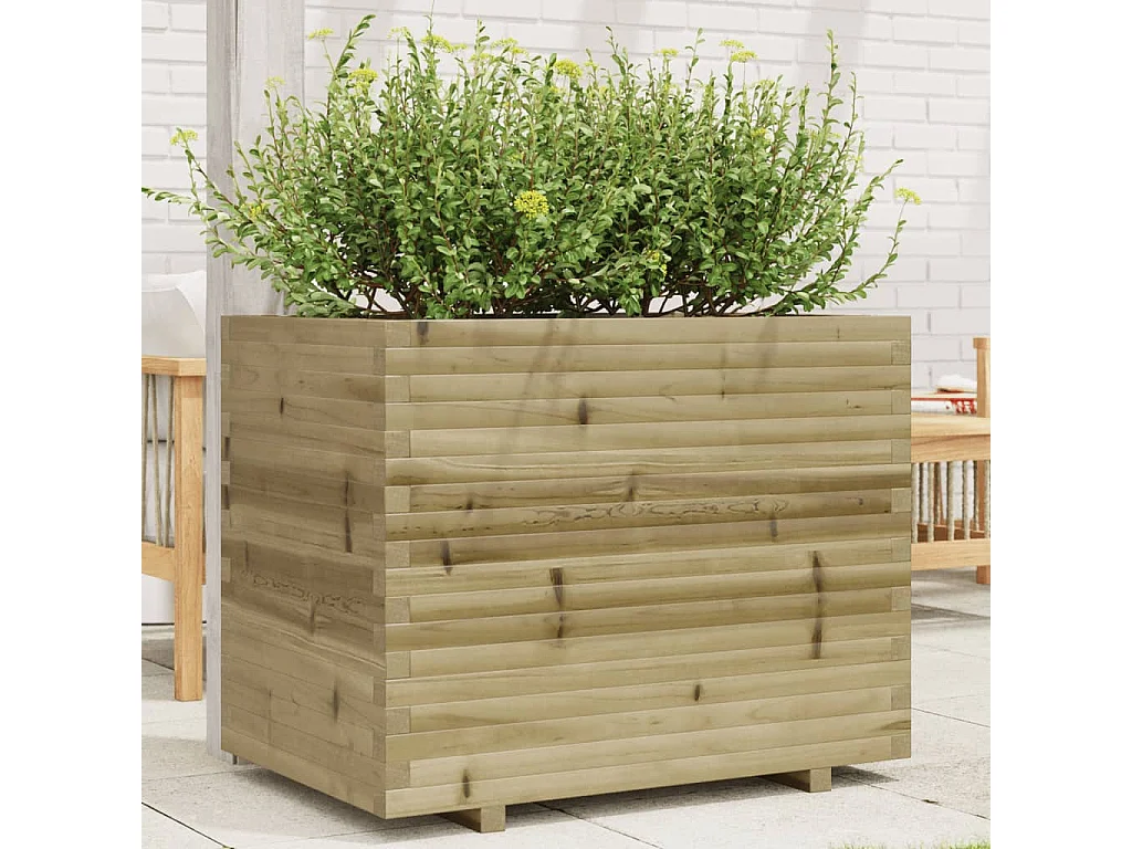 Jardinière 90x60x72,5 cm bois de pin imprégné