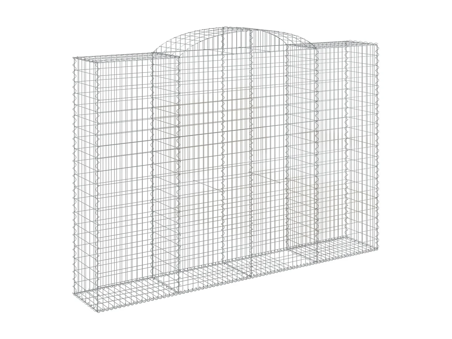 Paniers à gabions arqués 6 pcs 300x50x200/220 cm fer galvanisé