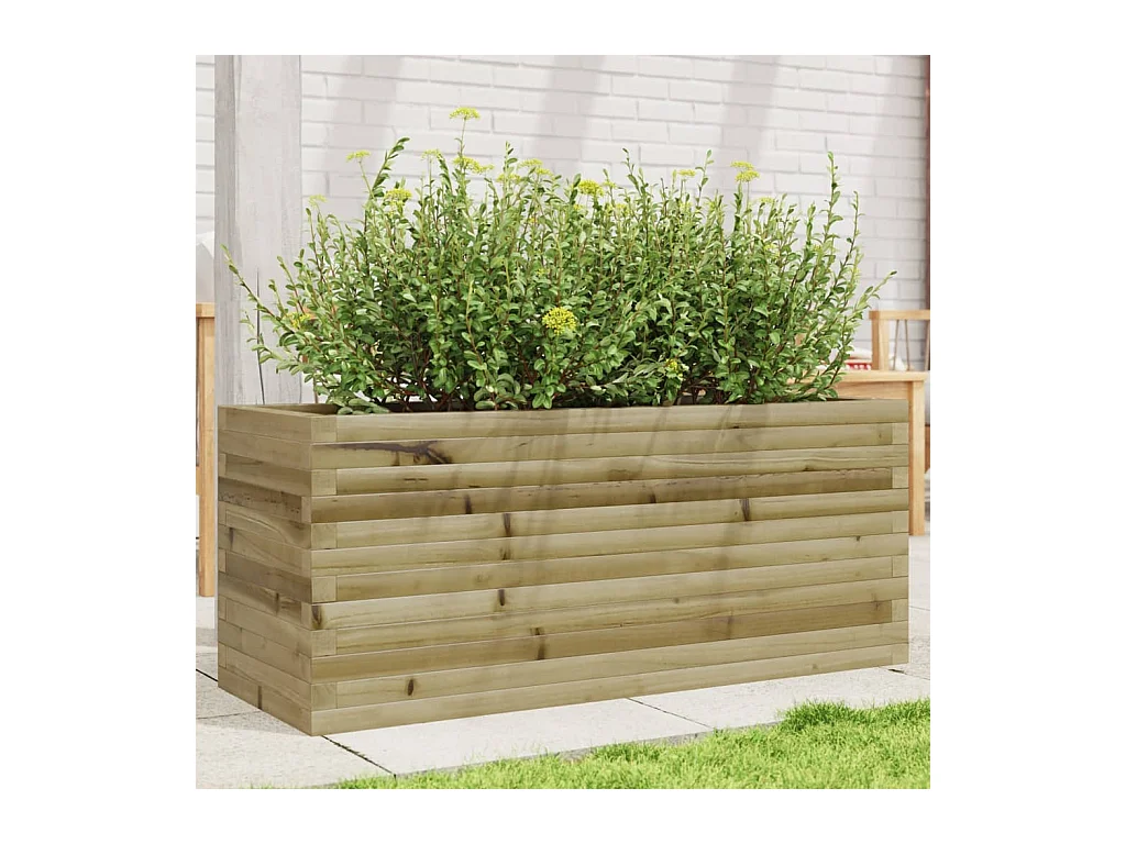 Jardinière 110x40x45,5 cm bois de pin imprégné