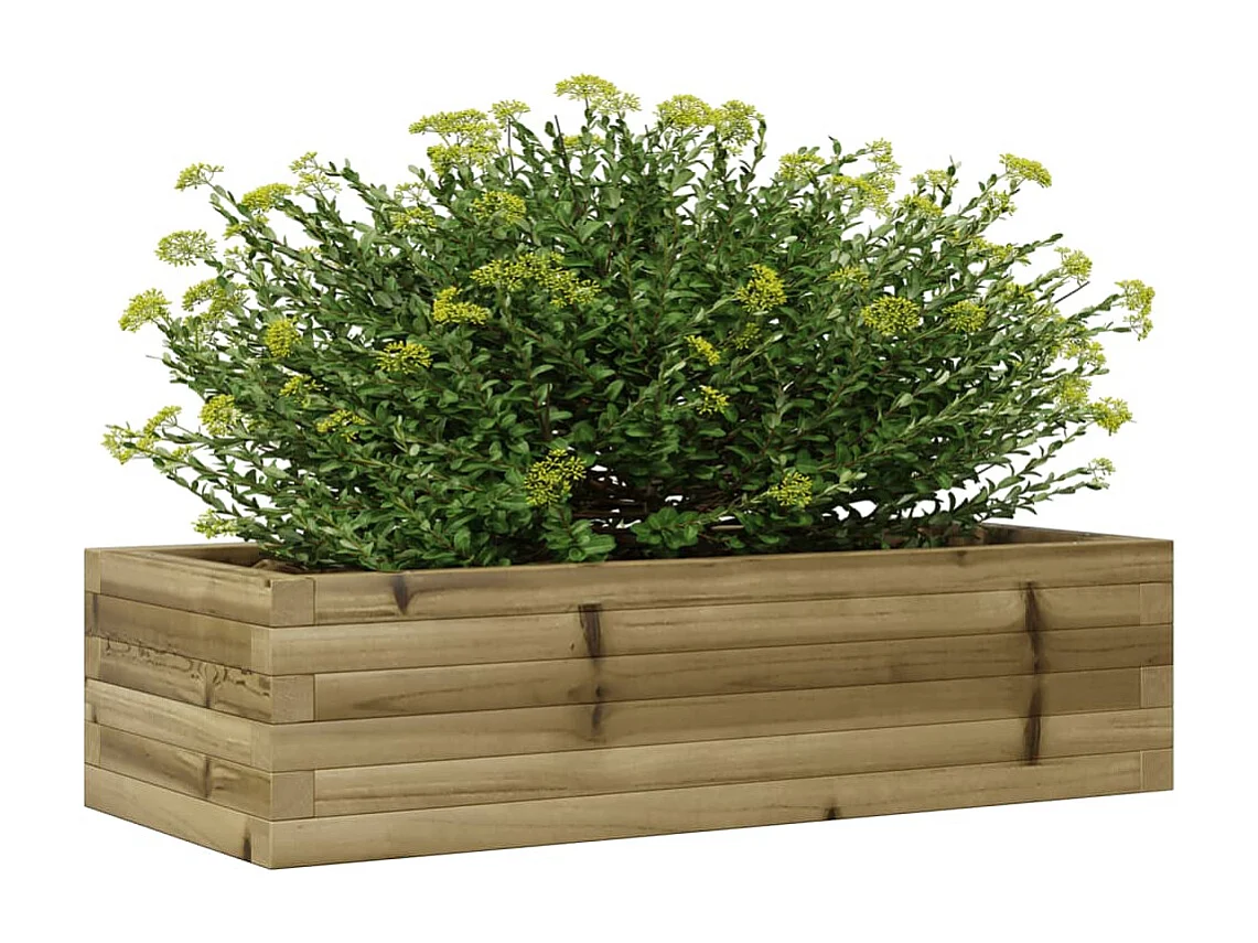 Jardinera de madera de pino impregnada 90x40x23 cm