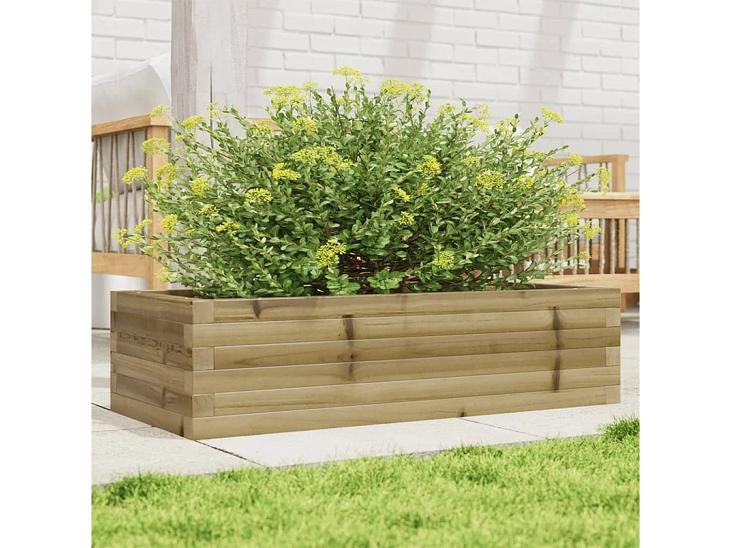Jardinière 90x40x23 cm bois de pin imprégné