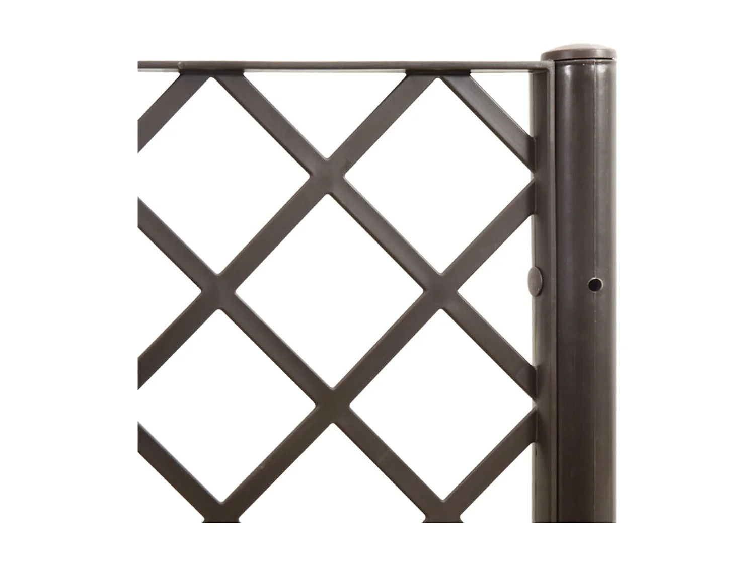 Vaso/floreira de jardim c/ treliça 80x40x142 cm PP castanho