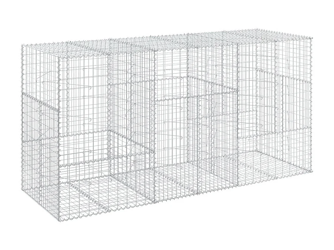 Panier gabion avec couvercle 300x100x150 cm fer galvanisé