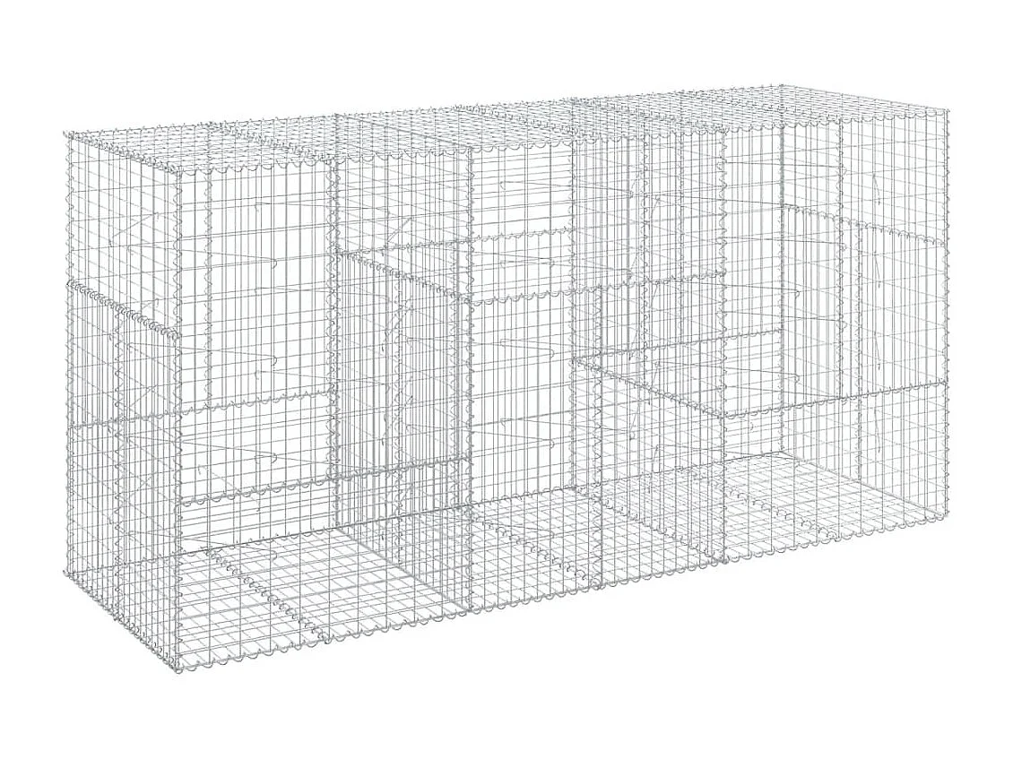 Panier gabion avec couvercle 300x100x150 cm fer galvanisé