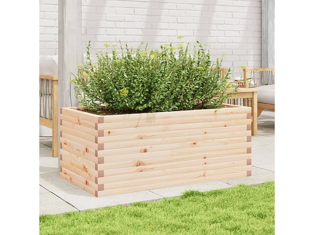 Jardinière 110x60x45,5 cm bois de pin massif