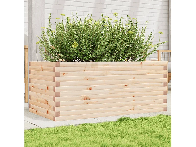 Jardinière 110x60x45,5 cm bois de pin massif