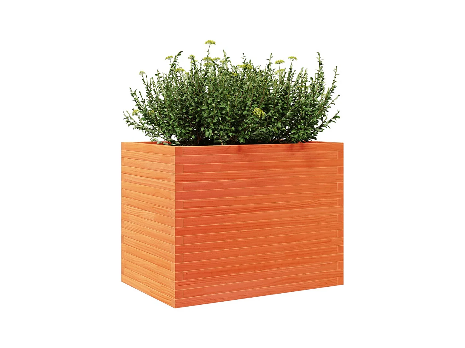 Plantenbak 90x60x68,5 cm massief grenenhout wasbruin
