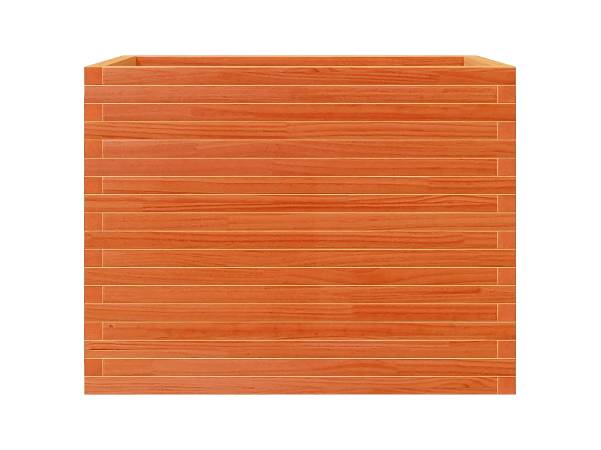 Plantenbak 90x60x68,5 cm massief grenenhout wasbruin