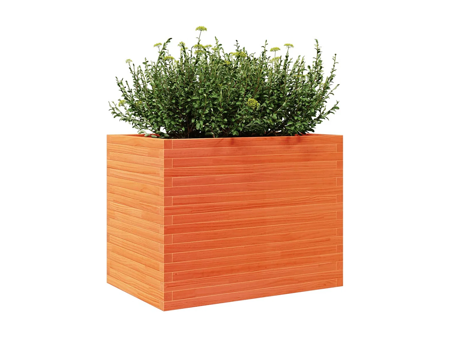 Jardinière cire marron 90x60x68,5 cm bois de pin massif