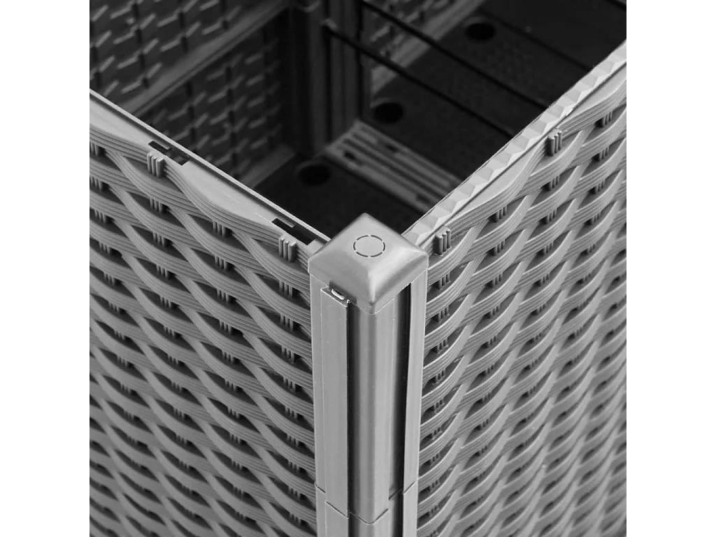 Jardinière avec treillis gris clair 160x120x140 cm PP