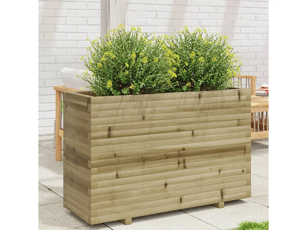 Fioriera da Giardino 110x40x72,5 cm in Legno di Pino Impregnato