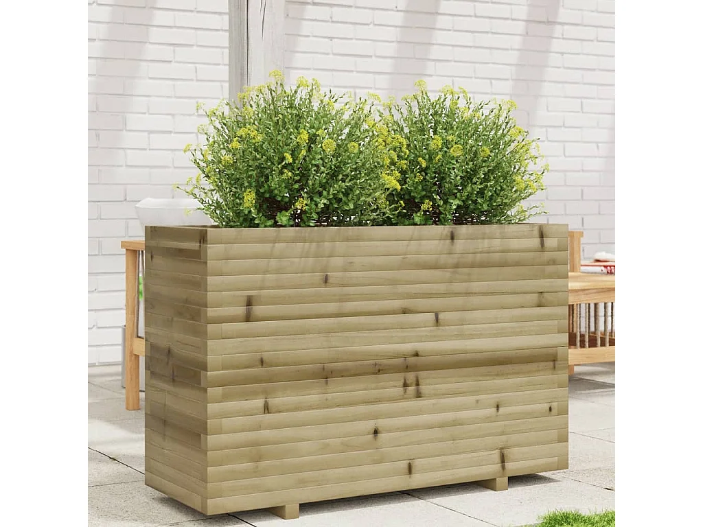 Fioriera da Giardino 110x40x72,5 cm in Legno di Pino Impregnato