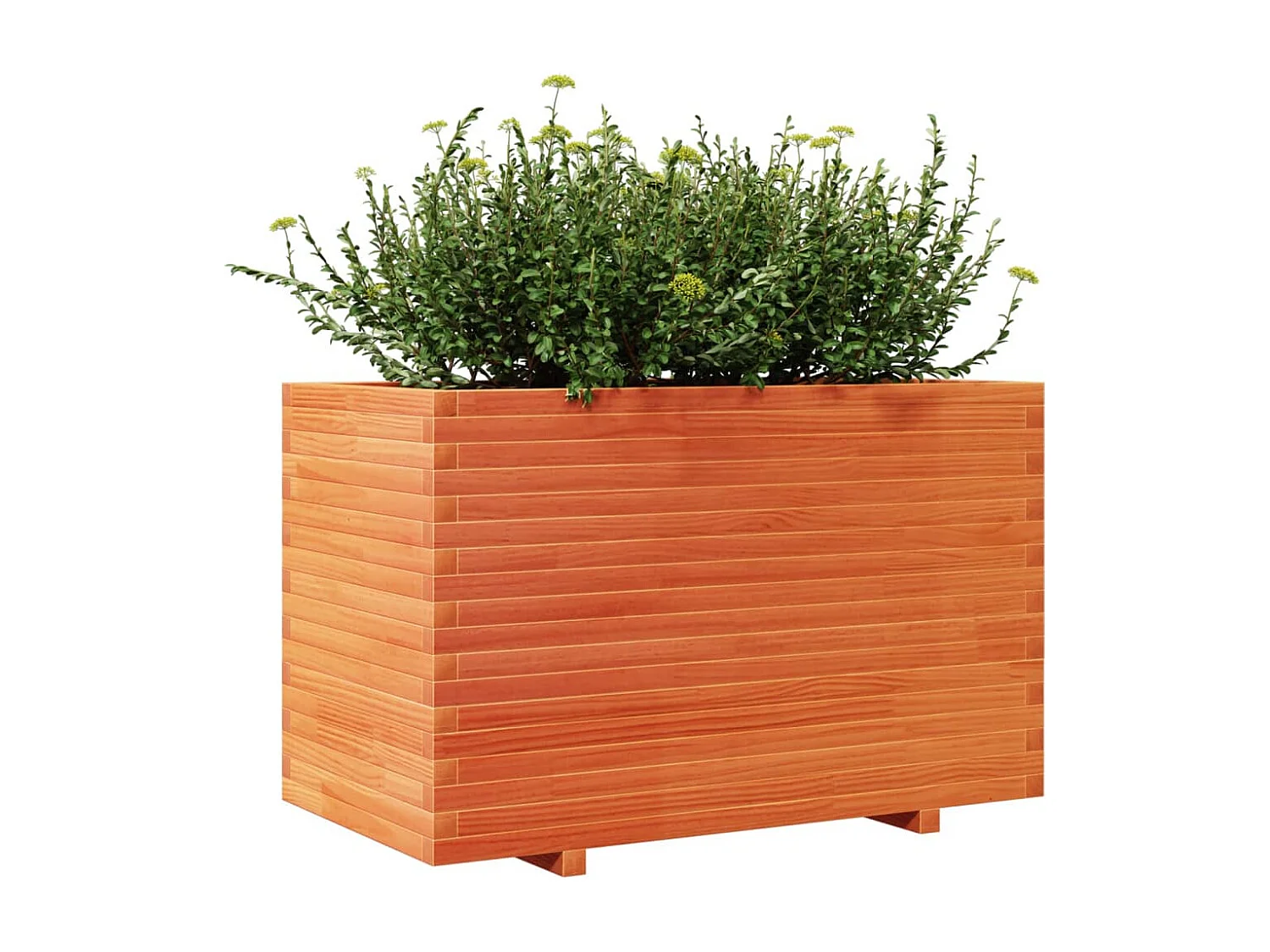 Jardinière cire marron 110x60x72 cm bois de pin massif