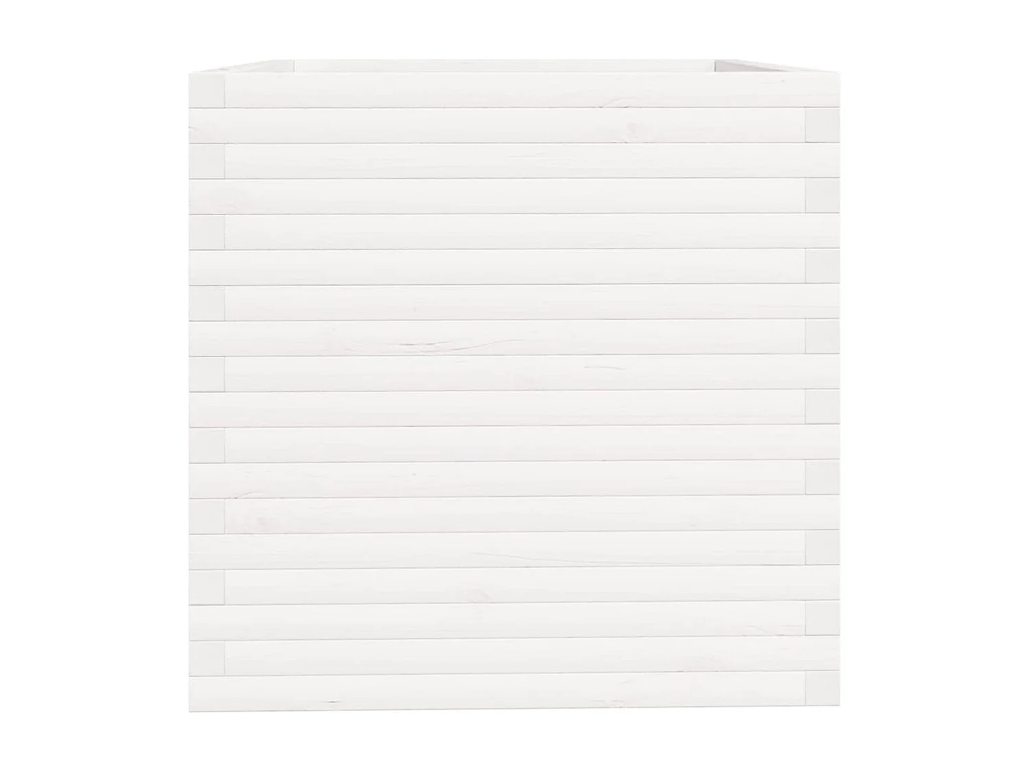 Jardinière blanc 70x70x72,5 cm bois de pin massif