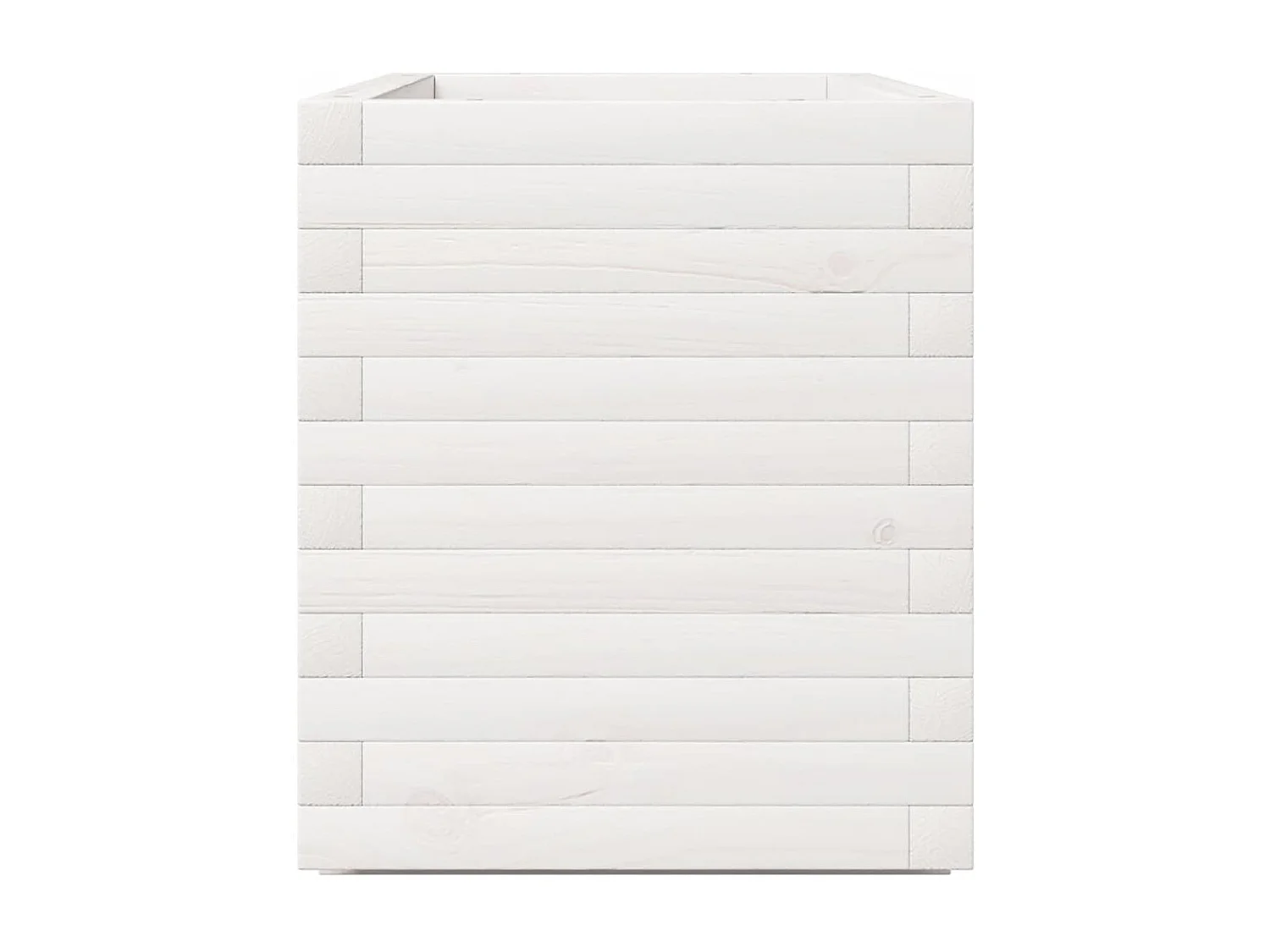 Jardinière blanc 90x40x49,5 cm bois de pin massif