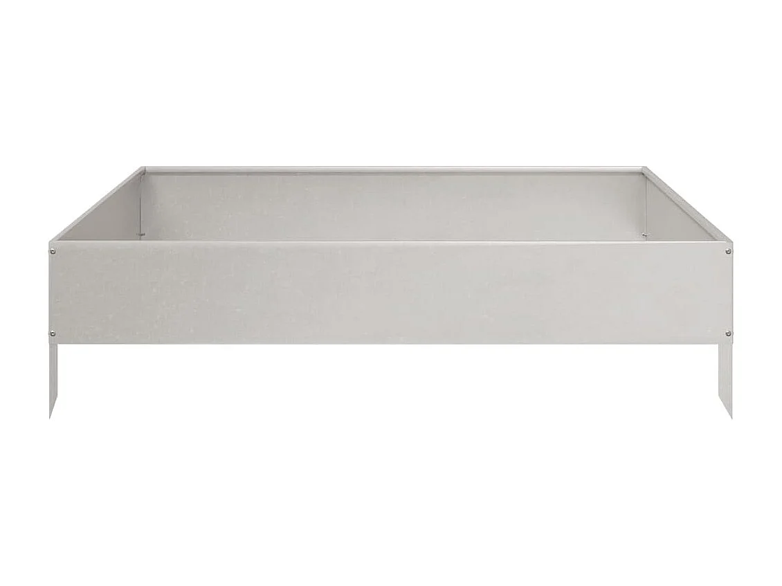 Fioriera Rialzata da Giardino 100x100x26 cm in Acciaio Inox