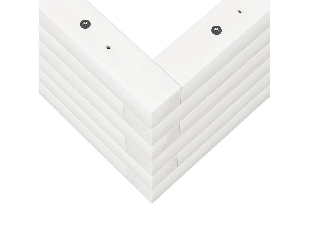 Jardinière blanc 110x60x23 cm bois de pin massif