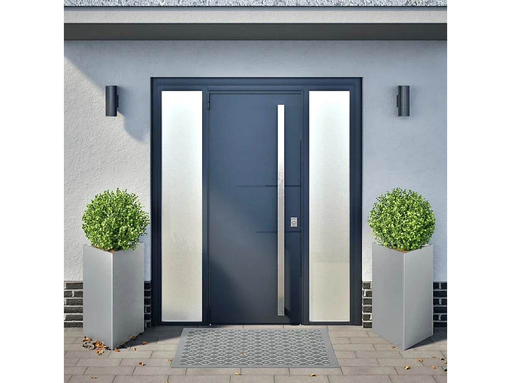 Jardinières 2 pcs triangulaire 50x43x75 cm acier galvanisé