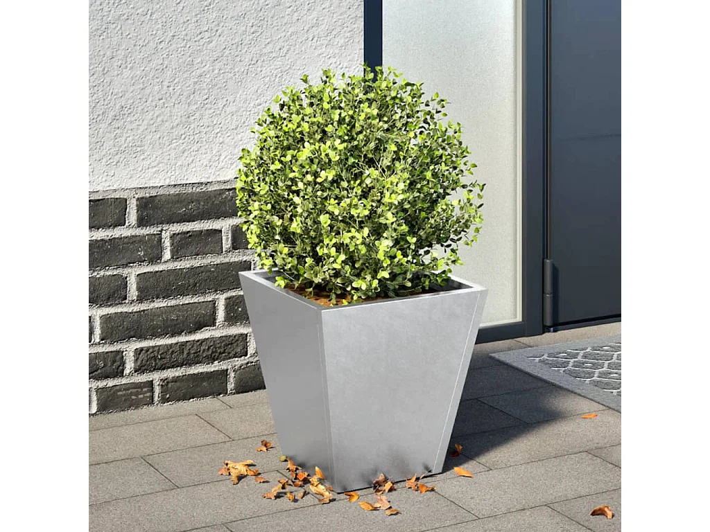 Jardinera hexagonal de acero galvanizado 30x30x30 cm