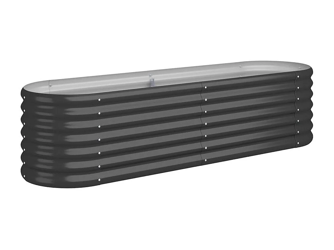 Lit surélevé de jardin Acier enduit de poudre Anthracite