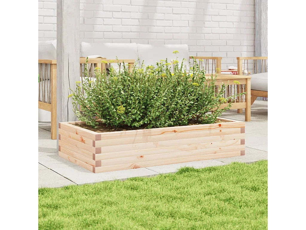 Fioriera da Giardino 110x60x23 cm in Legno Massello di Pino