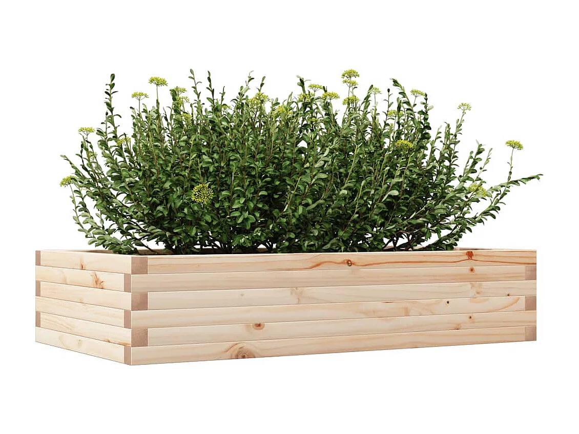 Fioriera da Giardino 110x60x23 cm in Legno Massello di Pino