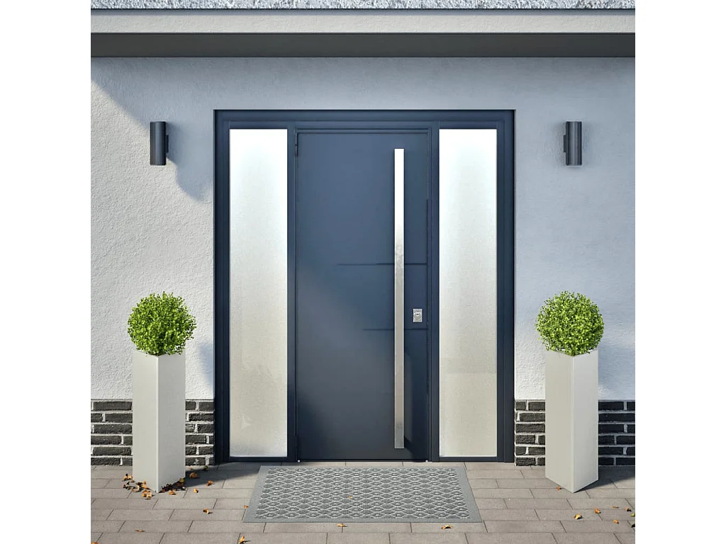 Jardinières 2 pcs triangulaire 30x26x75 cm acier inoxydable