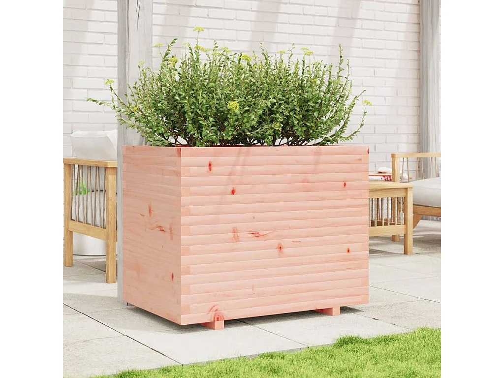 Vaso/floreira de jardim 90x60x72,5 cm madeira de douglas maciça