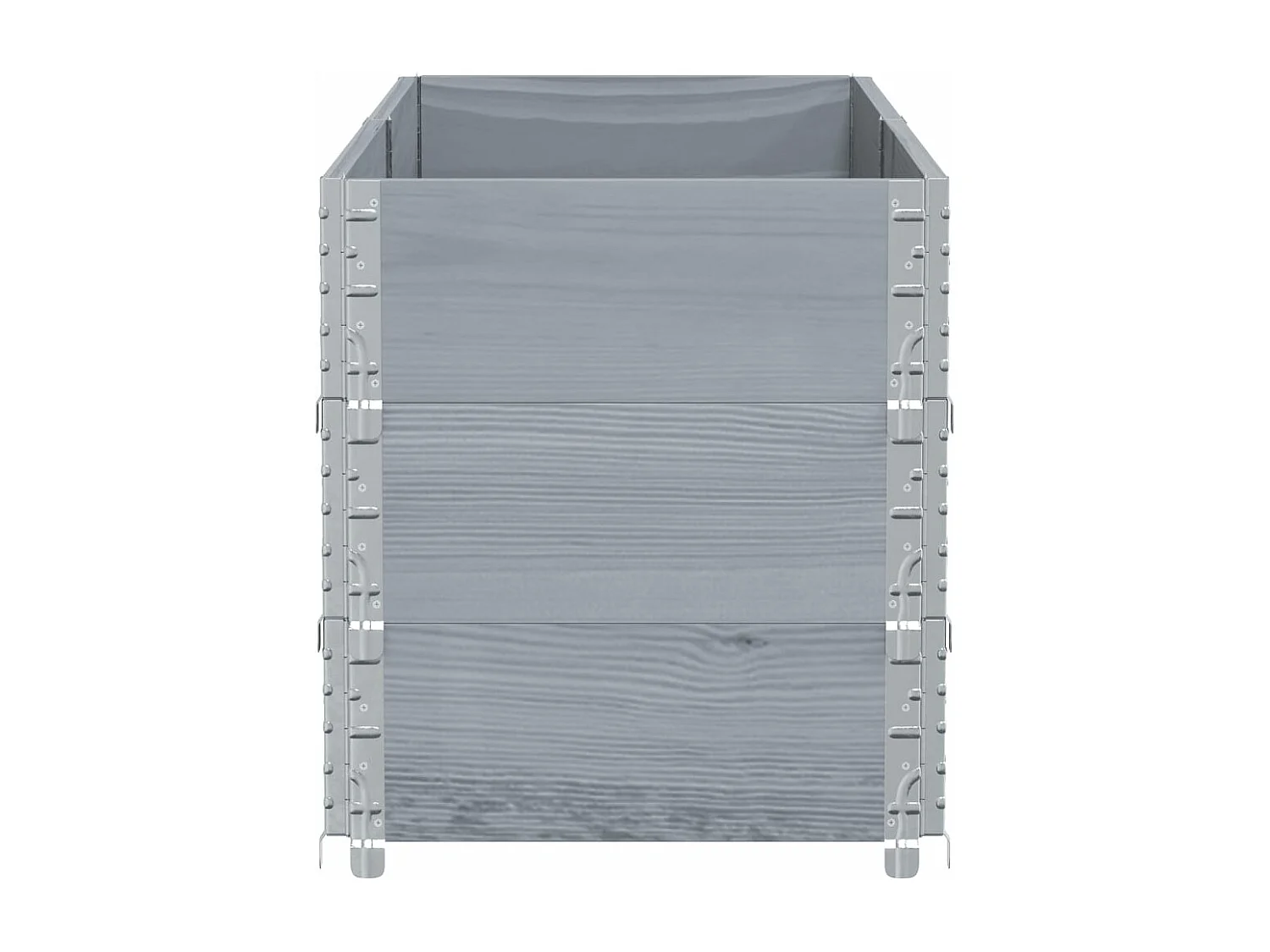 Vaso/floreira de jardim 150x50 cm madeira pinho maciça cinzento