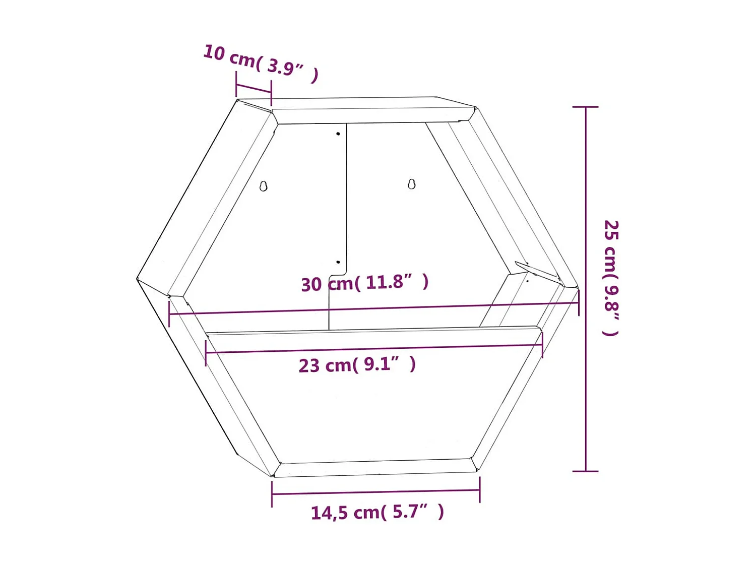 Jardinières murales 2 pcs Rouillé Acier corten 30x10x25 cm