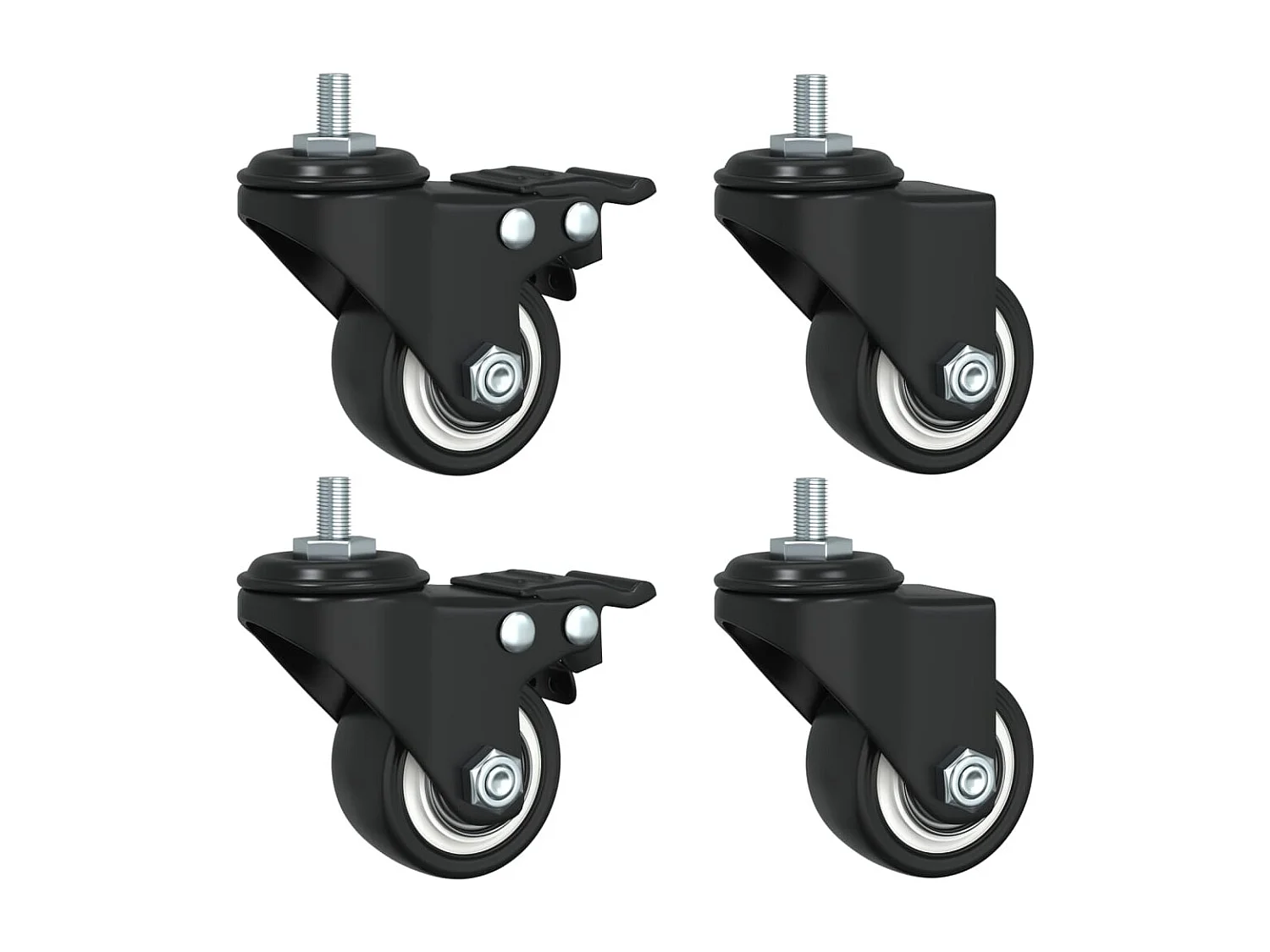 Jardinière avec treillis et roues noir bois massif de sapin