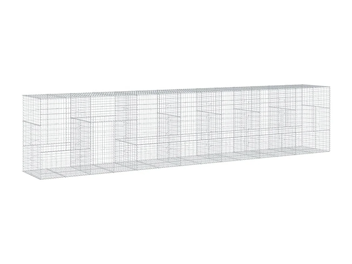 Cesto gabião com cobertura 700x100x150 cm ferro galvanizado