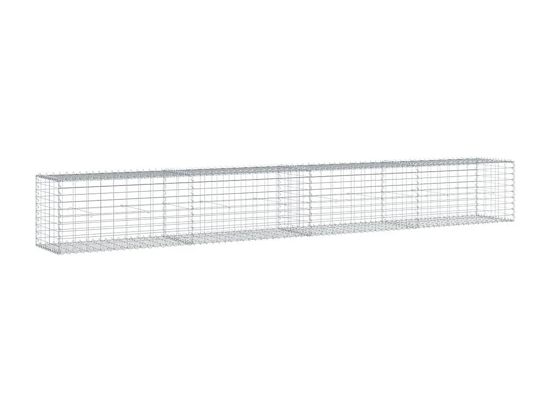 Panier gabion avec couvercle 400x50x50 cm fer galvanisé