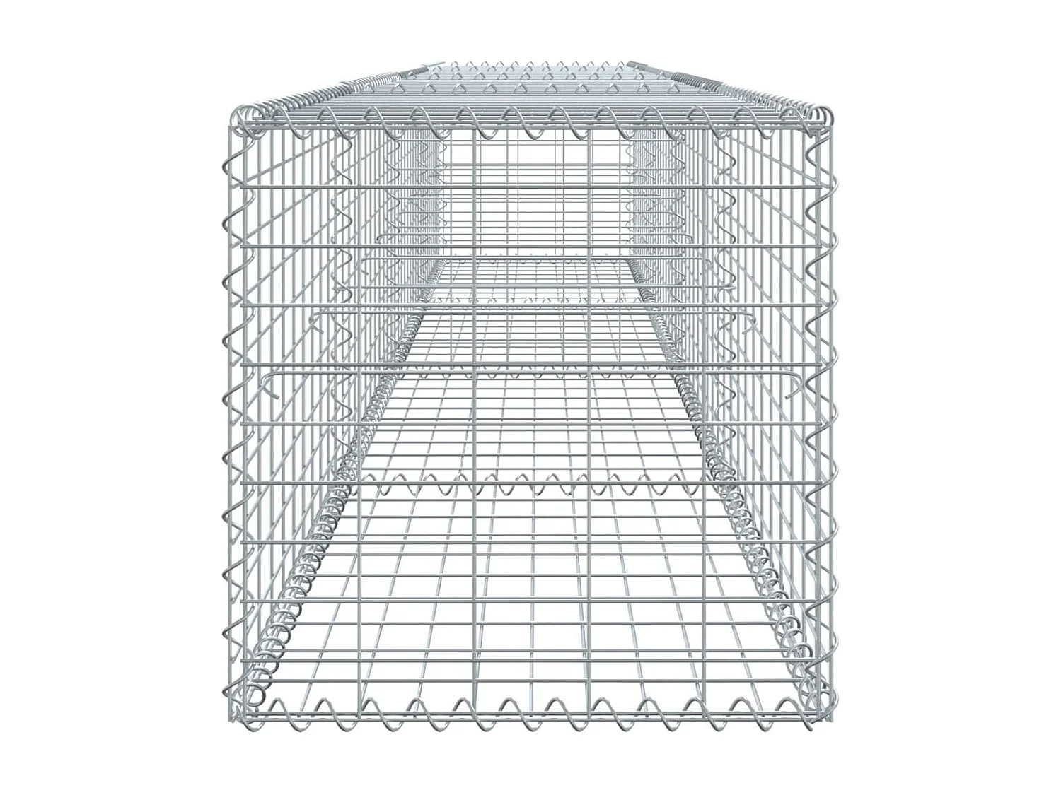 Gabionenkorb mit Deckel 400x50x50 cm Verzinktes Eisen