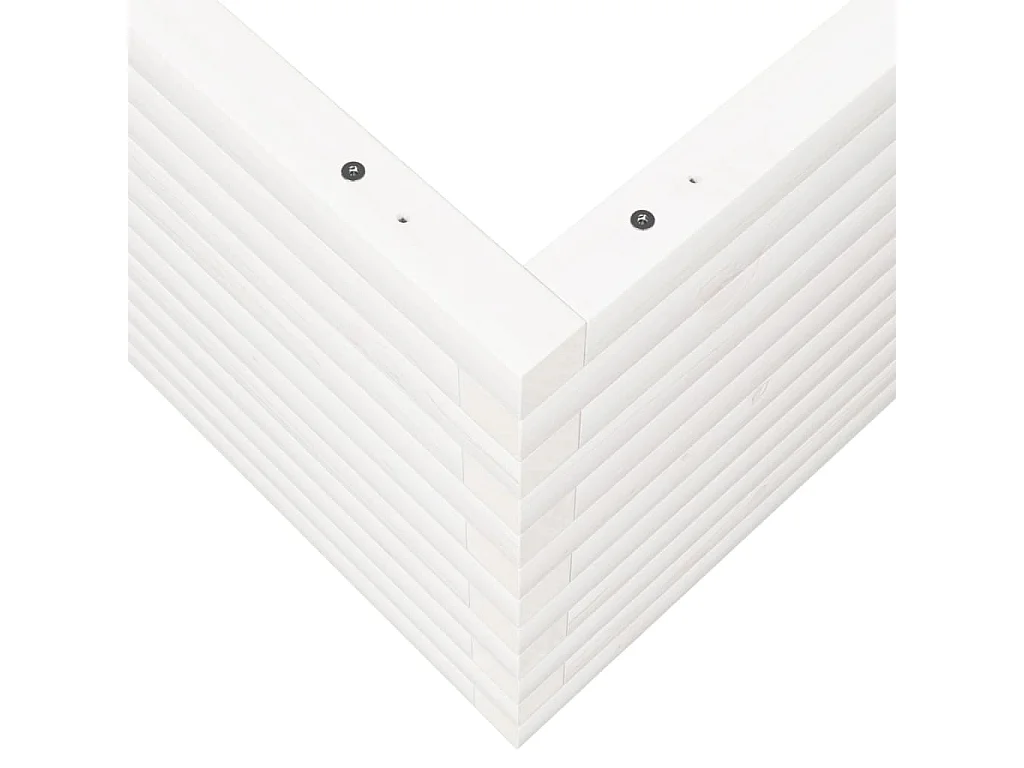 Jardinière blanc 110x110x46 cm bois de pin massif