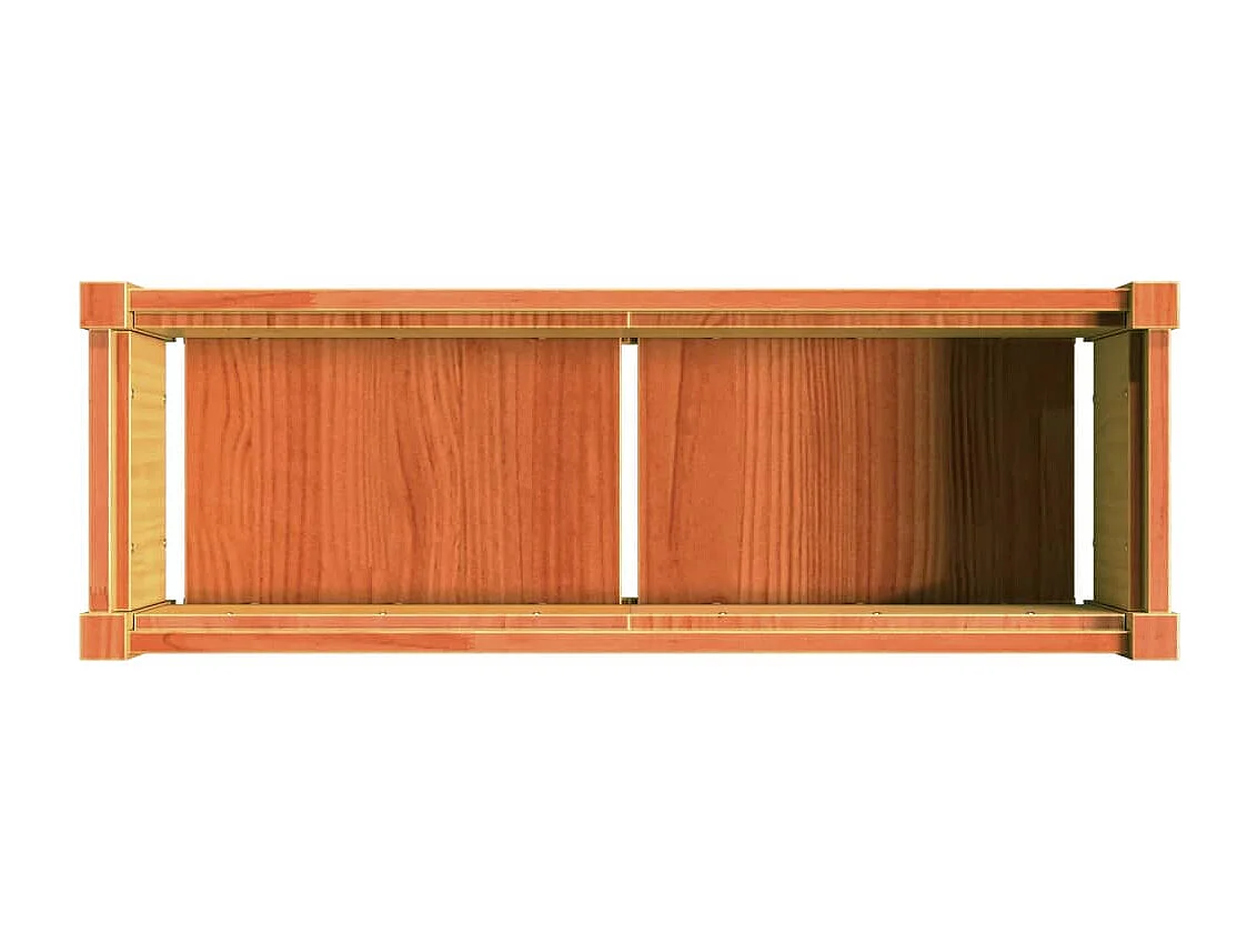 Jardinières 2 pcs cire marron bois de pin massif